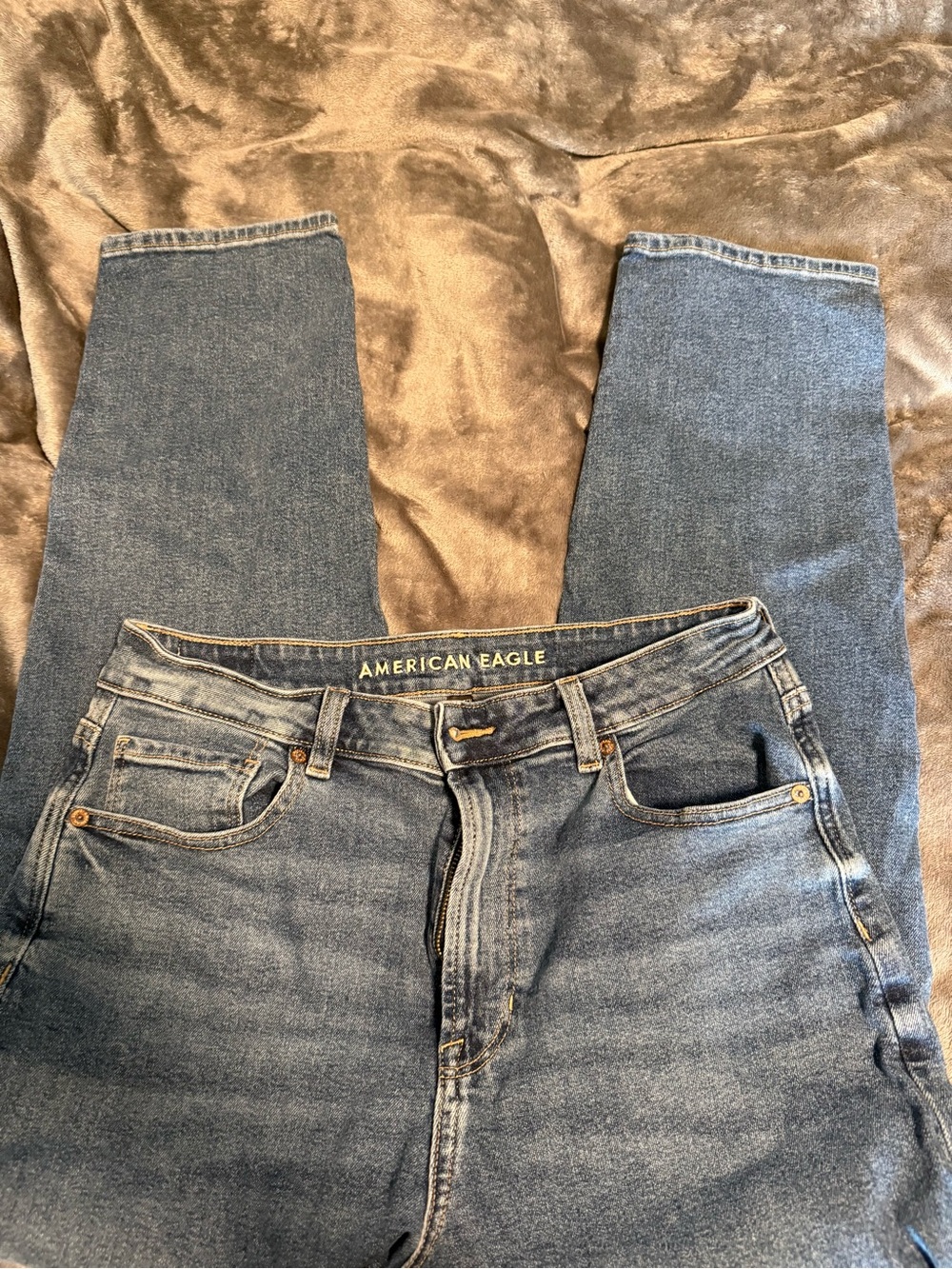 American Eagle Outfitters Women's Blue Slim Straight Jeans